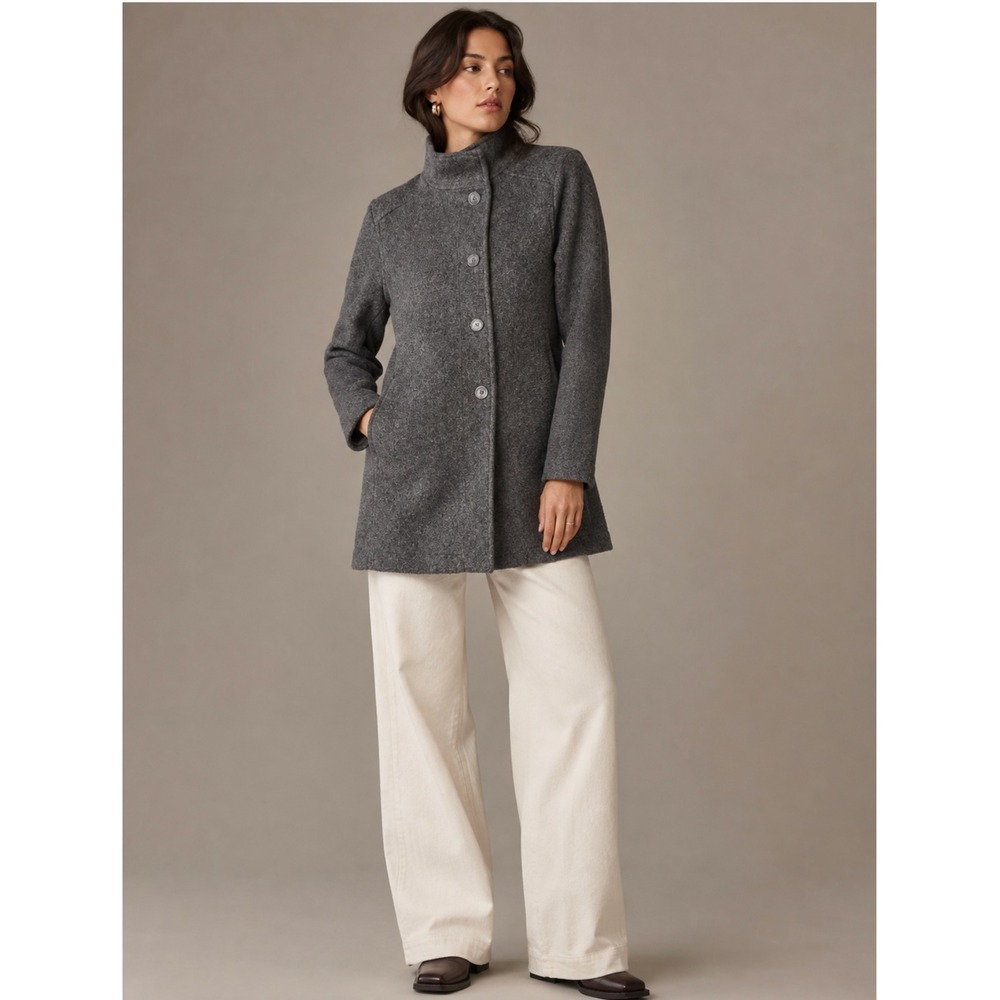 Stormy Kromer Preque Isle Wool Blend Coat S Gray Pea Chore Coat Cabin Gorpcore